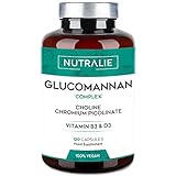 Glucomannan Konjak | Appetitzügler mit Cholin-Bitartrat, Chrom-Picolinat...