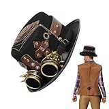 Steampunk-Hüte Mit Schutzbrille – Retro-viktorianischer Zylinder Für...