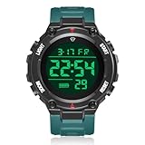 CIVO Herrenuhr Digital Militär Armbanduhr: LED Groß Ziffernblatt Blau...