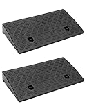 QWORK® 2 Stück Bordsteinrampen Aus Kunststoff, Auffahrrampe, Für...