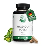 Rhodiola Rosea Kapseln - Hochdosiert: 600 mg pro Kapsel - 4 Monate Vorrat...