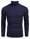 Cegerne Herren Rollkragen Pullover Langarmshirt Sweater Rollkragen Freizeit...