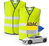 POWR CAR 2X Warnwesten Auto gelb ISO20471 - Pannenweste & 2025 -...