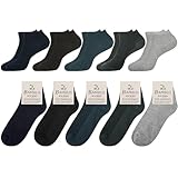 Belloxis 10 Paare Bambus Socken Herren 43-46 Sneaker Socken Bambussocken...