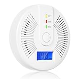 Kohlenmonoxid Melder mit LCD Anzeige 85dB Alarm CO Melder...