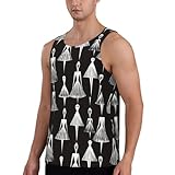 VOSERY Workout-Tanktop für Herren – abstraktes Kleid, Damendruck,...