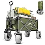 BLINTHAR Strandwagen, robust, zusammenklappbar, mit 22,9 cm großen...
