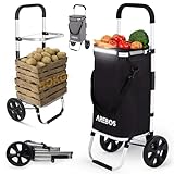 Arebos 3in1 Einkaufstrolley | Trolley groß 56 Liter | Einkaufswagen mit...