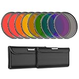 NEEWER 9 teiliges Vollfarb Objektivfilter Set,58mm Harz Objektivfilter mit...