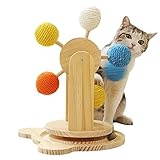 Kratzspielzeug für Katzen mit Ball | Kratzbaum für Haustiere mit 5...