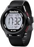 SOCICO Herren Digitaluhr Sport Wasserdicht Outdoor Großes Gesicht Militär...