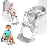Toilettensitz Kinder, 3 IN 1 Toilettensitz Kinder mit Treppe für Jungen...