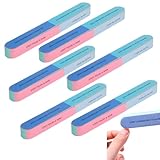 6 Stück Farbig Polierfeile Fingernägel, Multidimensional Nail Buffer,...