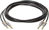 Amazon Basics 16AWG Lautsprecherkabel mit vergoldeten Bananenspitzen (4 mm)...