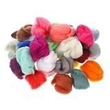 MAGICLULU 36 Stück Teiliges Filzwolle Weiche Bunte Roving Wolle DIY...