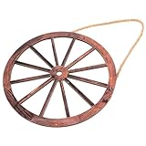 Gatuida Rustikale Holz Wagenrad Wanddeko Vintage Holzrad Dekoartikel für...