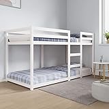 Iiaky Etagenbett Weiß 90x200 cm Massivholz Kiefer Kinder Bett...