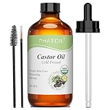 PHATOIL Rizinusöl Bio 118ml - 100% Rein Natürlich Castor Oil USDA Organic...