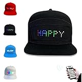 LED Display Cap - Wiederaufladbare Bluetooth Mütze mit App Steuerung für...