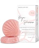 Konjac Sponge FACES OF FEY - Konjac Schwamm mit rosa Tonerde für...