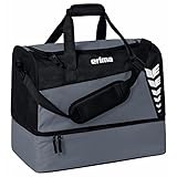 Erima Unisex Six Wings Sporttasche mit Bodenfach, Slate Grey/schwarz, L