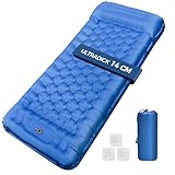 Isomatte Selbstaufblasend für Camping, 14 cm Selbstaufblasende Isomatte...