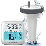 Newentor Funk Pool Thermometer - Aufgerüstete IPX8-Wasserdichtigkeit,...