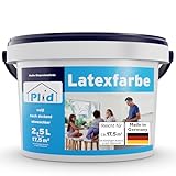 Plid® Latexfarbe Weiß matt - Abwaschbare Farbe Innen für Küche &...
