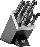 ZWILLING Gourmet Selbstschärfender Messerblock, 7-teilig, Messer und...