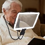 Freihändige Lupe mit Einstellbarem LED-Licht, Flexible Schwanenhalslupe...