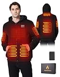 Moteoza Beheizbare Jacke Hoodie Herren, Elektrisches Hoodie Beheizbar mit...