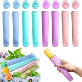 Eisformen Silikon,8 Stück EIS am Stiel Formen,Wassereis Tüten,Wassereis...