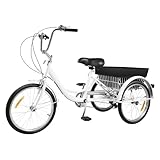Beaudreaul Dreirad für Erwachsene, 20 Zoll 8 Gang Dreirad Fahrrad, 3-Rad...