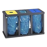 VAR | Wertstoffsammelstation Tetris | für 3 x ca 58 l Volumen | mit...