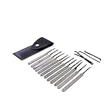 QiDAi 15-teiliges Dietrich-Set mit Einzelhaken für Anfänger, Schlosser,...