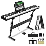 VEVOR E Piano 88 Tasten Faltbares Digital Piano Bluetooth MIDI tragbares...