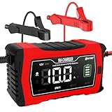 HTRC 10A Autobatterie Ladegerät 12V/24V Automatisch - Batterie Ladegerät...