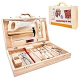 NlsqEU Werkzeugkoffer Kinder,Werkzeugkoffer,Werkzeugkasten Kinder mit...