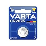 VARTA Batterien Knopfzellen CR2025, 10 Stück, Power on Demand, Lithium...