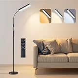 Ehaho Stehlampe Wohnzimmer, Stehlampe LED Dimmbar Schwarz | Leselampe...