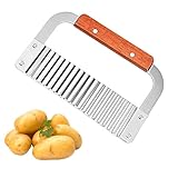 LATRAT Edelstahl Seifenschneider Crinkle Wachsschneider Mit Hartholzgriff...