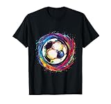 Fußball T-Shirt Fußballspieler Kicken Fußballer Kinder Junge T-Shirt