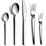 Besteck Set 6 Personen, 30 teilig Essbesteck Set inkl. Messer, Gabel,...