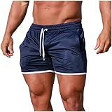 Generisch Freizeithose Herren Kurz Sommer Shorts Herren Weiss Laufshorts...