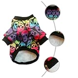 PartyKindom Halloween Hundepullover Totenkopf Motiv Atmungsaktive...