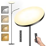 Stehlampe Wohnzimmer, 42W Deckenfluter mit Leselampe, 4200LM LED Stehlampe...