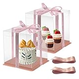 RANJIMA Cake Boxes Tortenbox Durchsichtige Geschenkbox-2PCS Transparente...