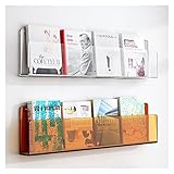 Schwebende Regale aus Acryl mit 2 Ebenen, Prospekthalter aus Acryl,...