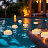 MeYuxg 12 Stück Schwimmkerzen Led, Schwimmende Kerzen, Schwimmkerzen...