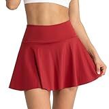 Rock Damen Crossover 2-In-1 Side Pocket Tennis Skirt Hosenrock Einfrabige...